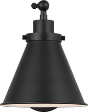 Wellfleet One-Arm Cone Wall Sconce in Midnight Black
