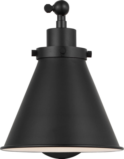 Wellfleet One-Arm Cone Wall Sconce in Midnight Black