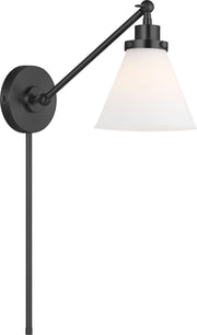 Wellfleet One-Arm Cone Wall Sconce in Midnight Black