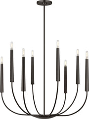 Lois 34" 8-Light Chandelier in Aged Iron
