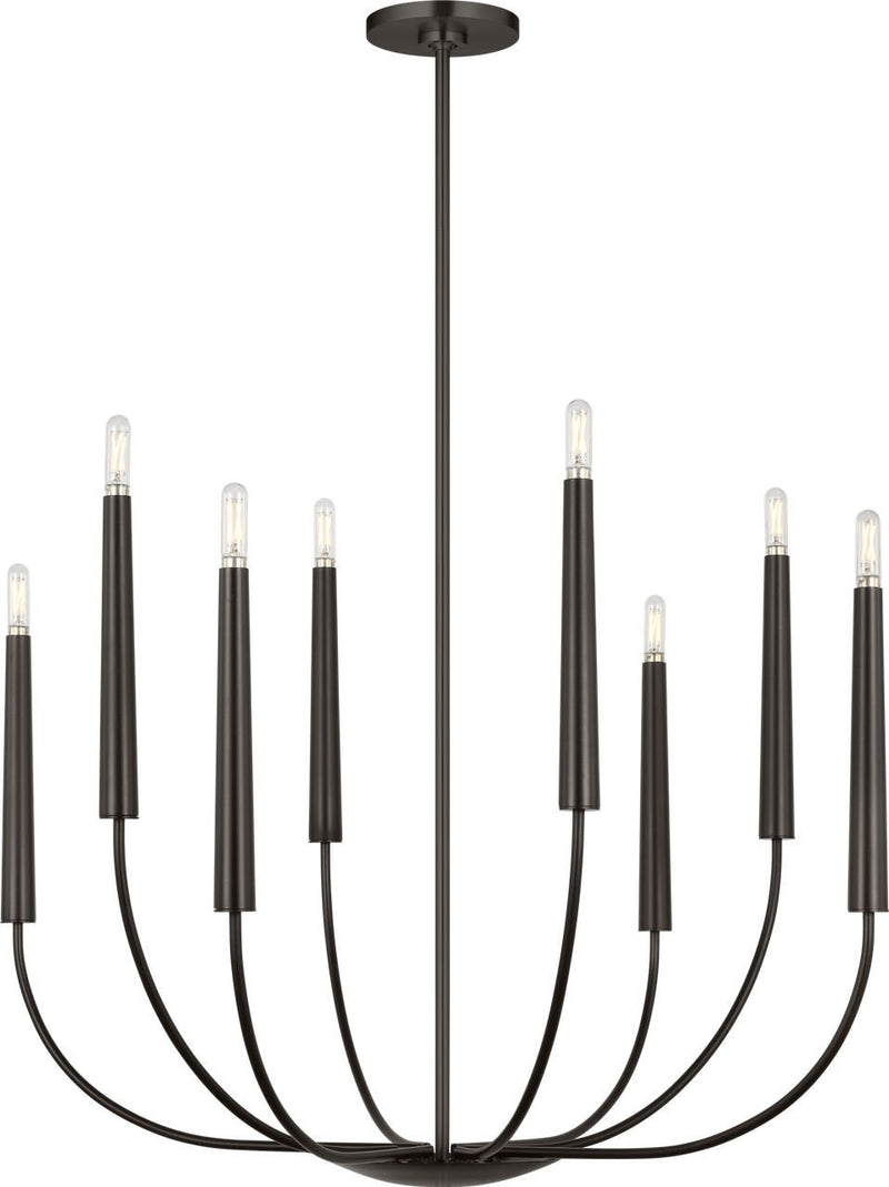 Lois 34" 8-Light Chandelier in Aged Iron