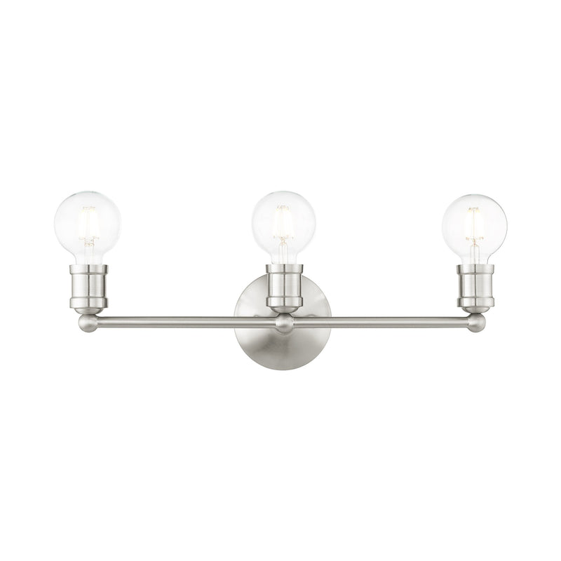 Lansdale 3-Light ADA Bath Vanity Light in Brushed Nickel