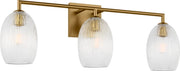 Serafina 3-Light Bath Vanity Light in Burnished Brass