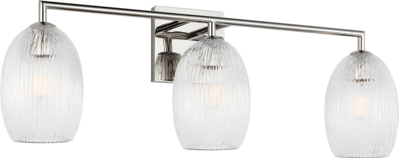 Serafina 3-Light Bath Vanity Light in Polished Nickel