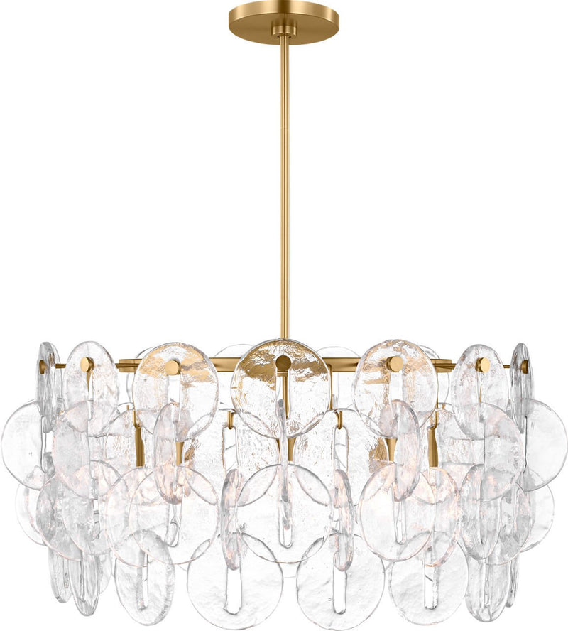 Candace 5-Light 27" Pendant in Burnished Brass