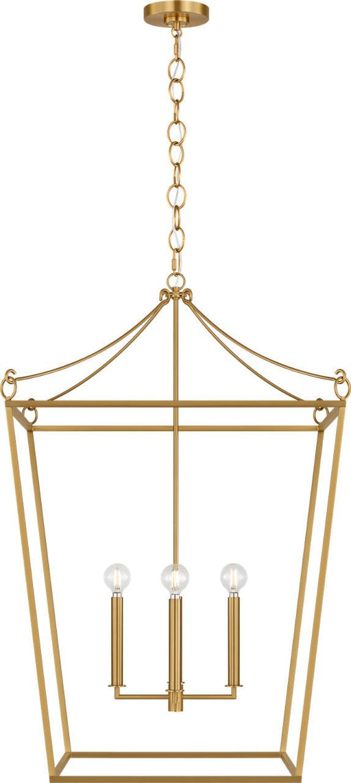 Carlyle 4-Light 24" Lantern Pendant in Burnished Brass