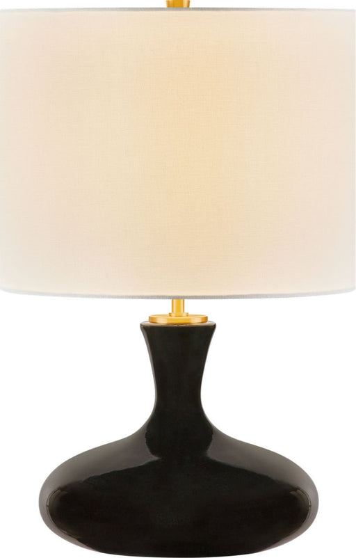 Amber 21" Table Lamp in Black Ceramic