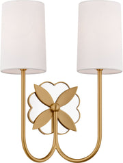 Spencer 2-Light Wall Sconce in Burnished Brass