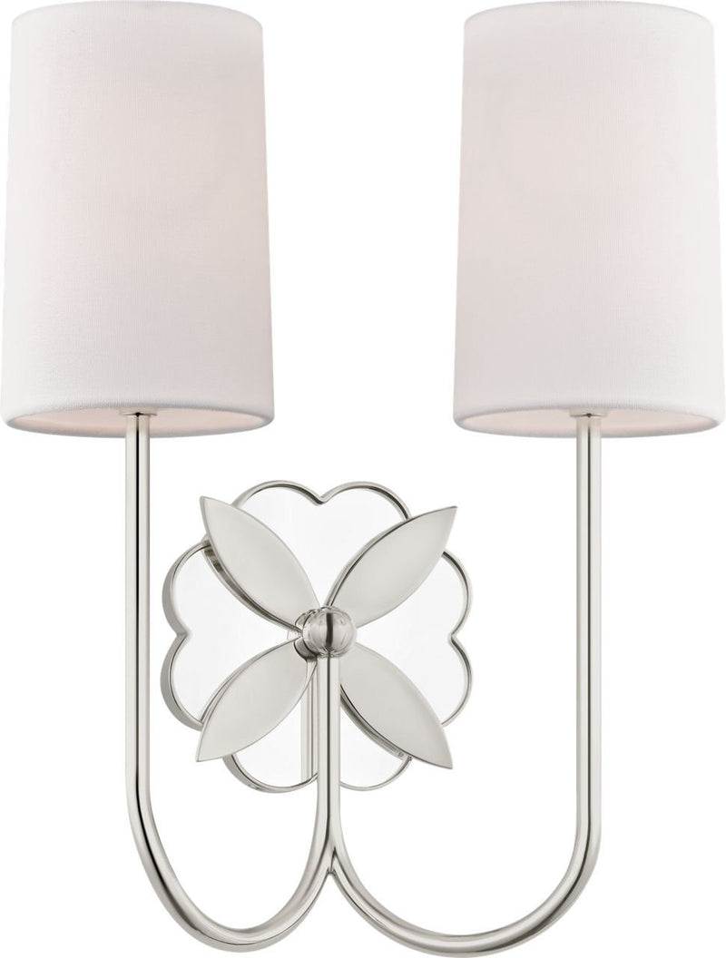 Spencer 2-Light Wall Sconce in Polished Nickel