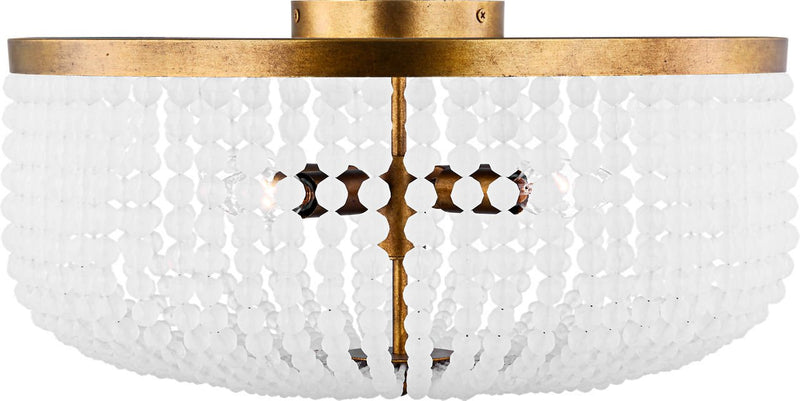 Bellecour 4-Light 18" Semi-Flush Mount in Vintage Gild
