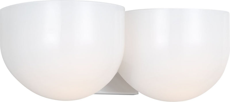 Cheverny 2-Light Medium Bath Vanity Light in Polished Nickel