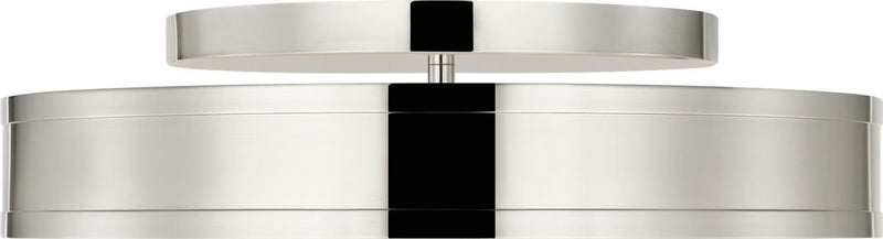 Dupont 16" Round Semi-Flush Mount in Polished Nickel
