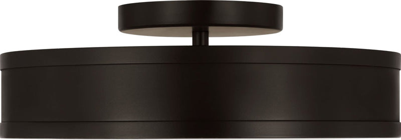 Dupont 12" Round Semi-Flush Mount in Aged Iron