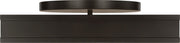 Dupont 16" Square Semi-Flush Mount in Aged Iron
