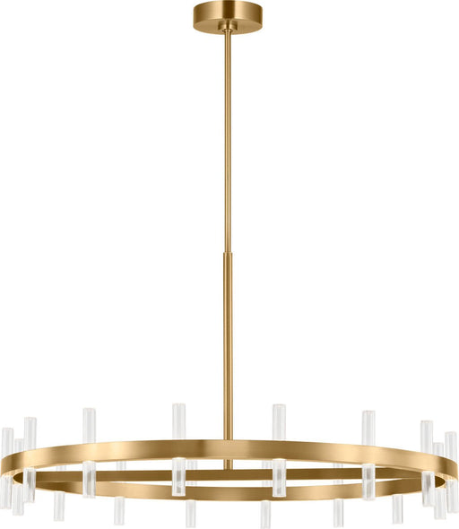 Silas 36" Chandelier in Burnished Brass