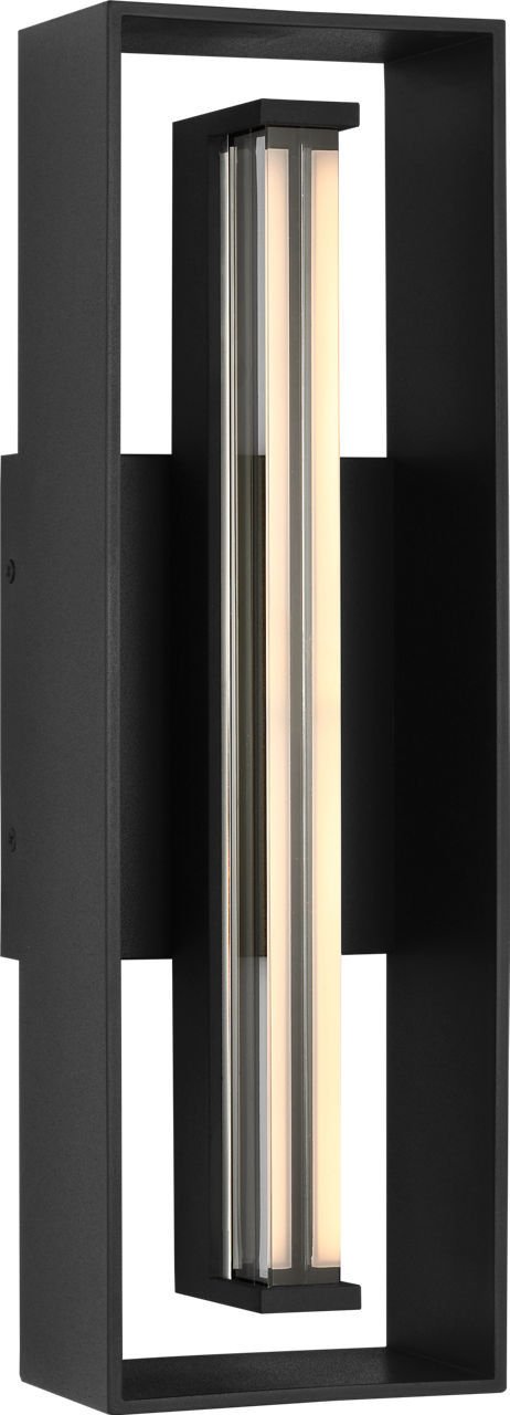Abner 16" Outdoor Wall Lantern in Textured Black
