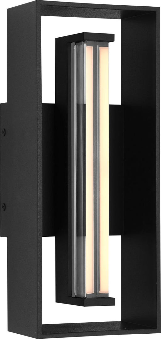 Abner 12" Outdoor Wall Lantern in Textured Black