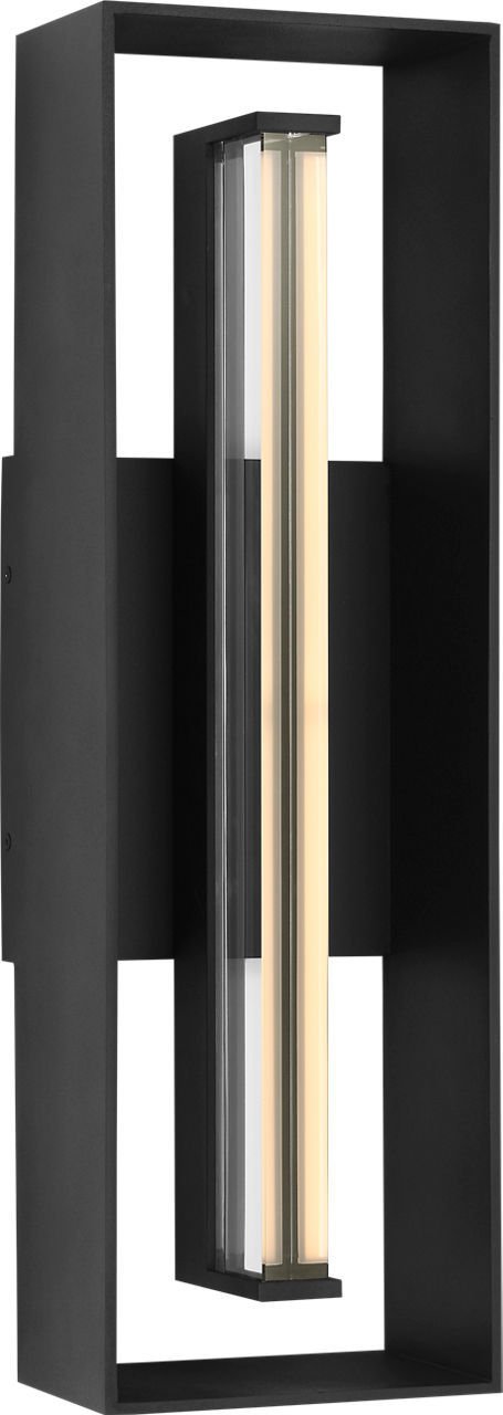 Abner 24" Outdoor Wall Lantern in Textured Black