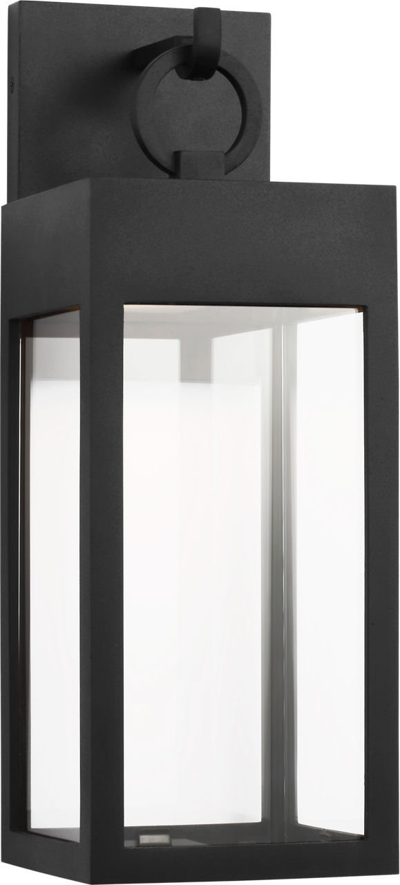 Sesha 16" Outdoor Wall Lantern in Textured Black