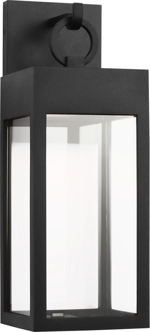 Sesha 16" Outdoor Wall Lantern in Textured Black