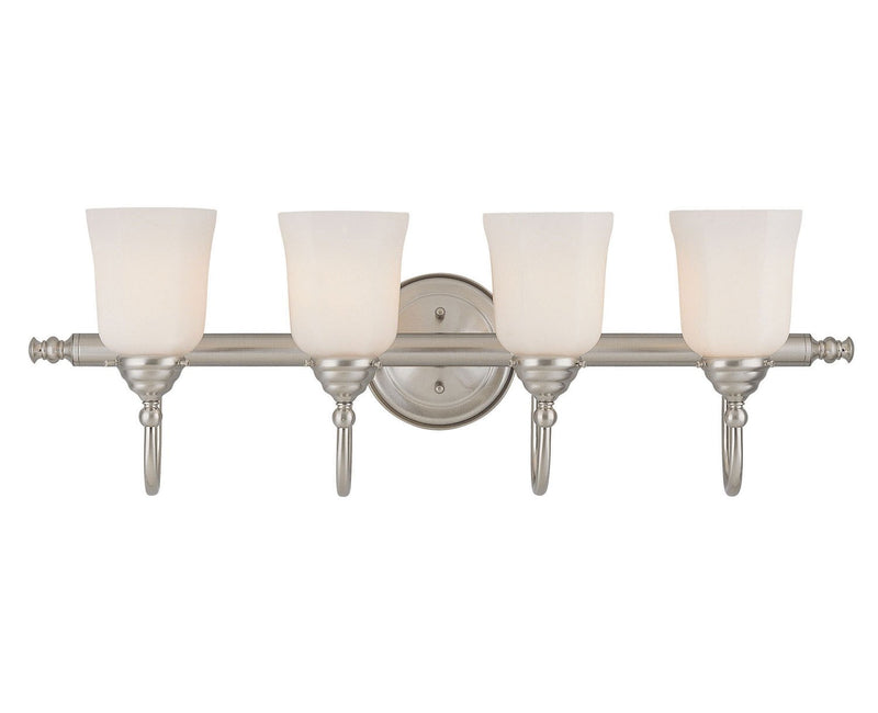 Brunswick 4-Light Bath Vanity Light in Satin Nickel