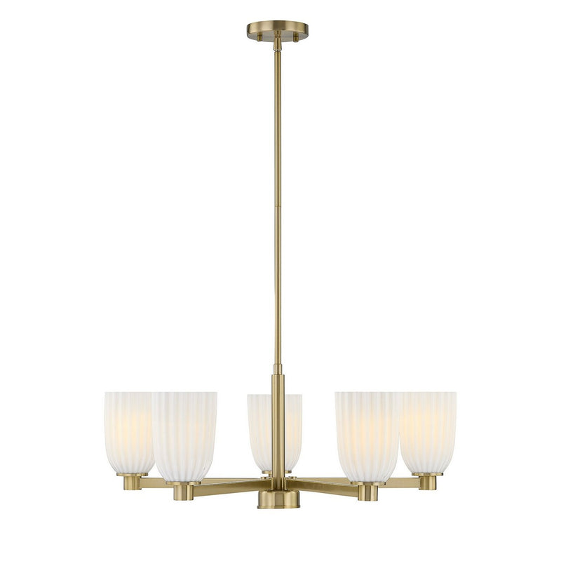 Baldwin 5-Light Chandelier in Noble Brass