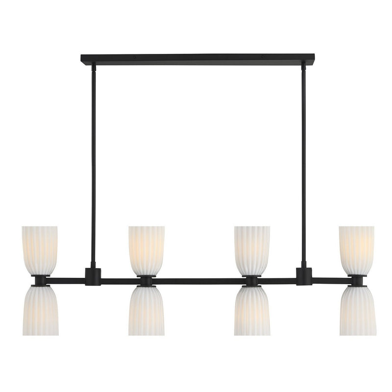 Baldwin 8-Light Linear Chandelier in Matte Black