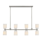 Baldwin 8-Light Linear Chandelier in Satin Nickel