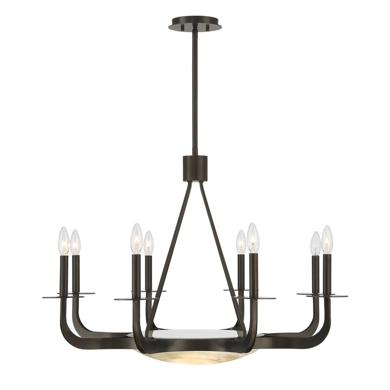Salford 9-Light Chandelier in Mediterranean Bronze
