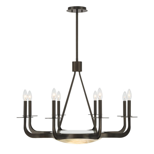 Salford 9-Light Chandelier in Mediterranean Bronze