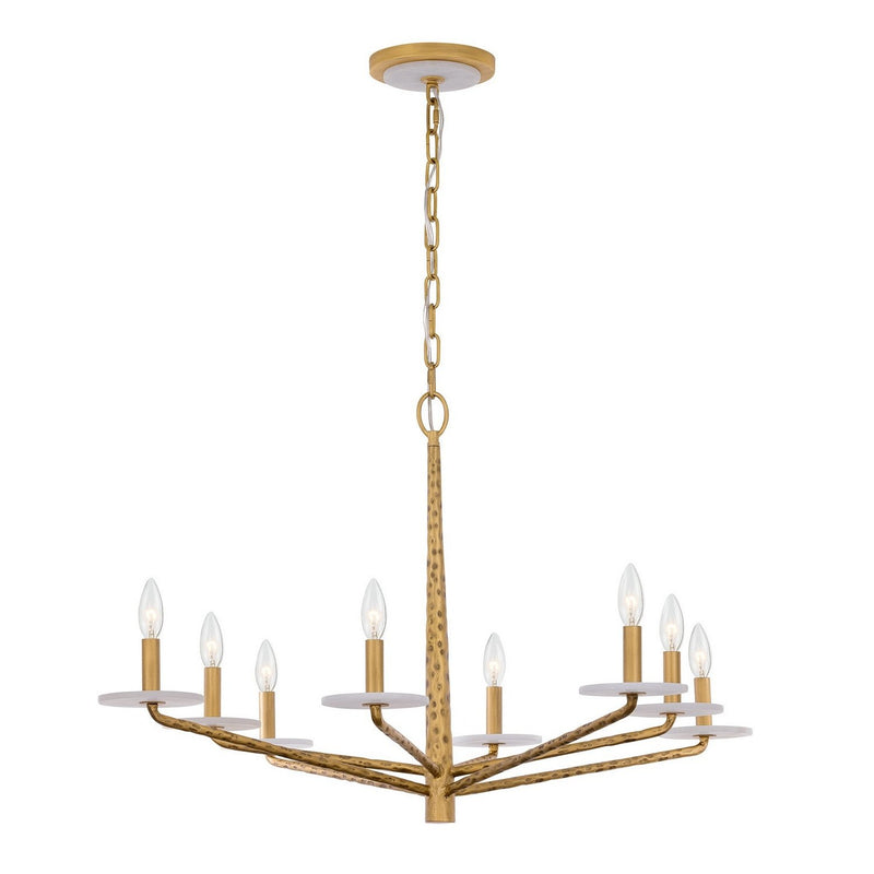 Judi 8-Light Chandelier in Distressed Gold
