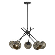 Jasper 5-Light Chandelier in Matte Black