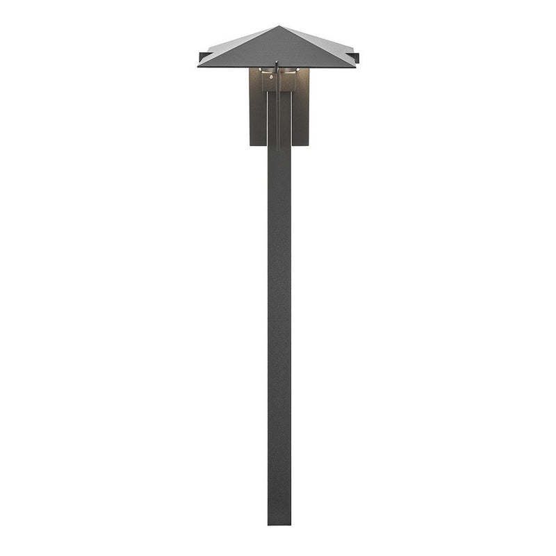 Forged LED Pyramid Path Light in Textured Black