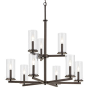 Crosby 9-Light Chandelier in Olde Bronze