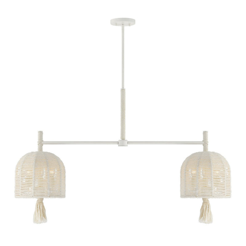 Lunara 6-Light Linear Chandelier in Cotton