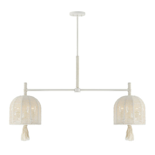 Lunara 6-Light Linear Chandelier in Cotton