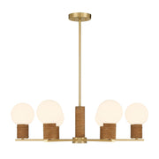 Jarrell 6-Light Chandelier in Warm Brass