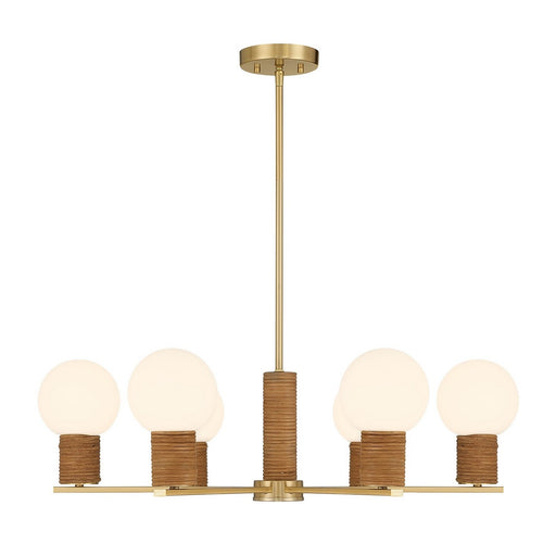Jarrell 6-Light Chandelier in Warm Brass