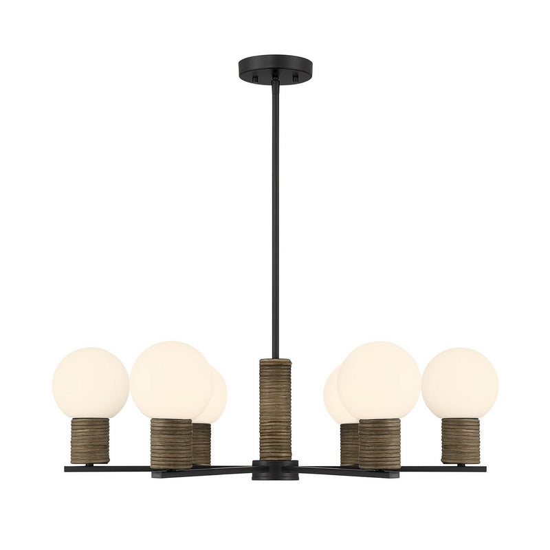 Jarrell 6-Light Chandelier in Matte Black