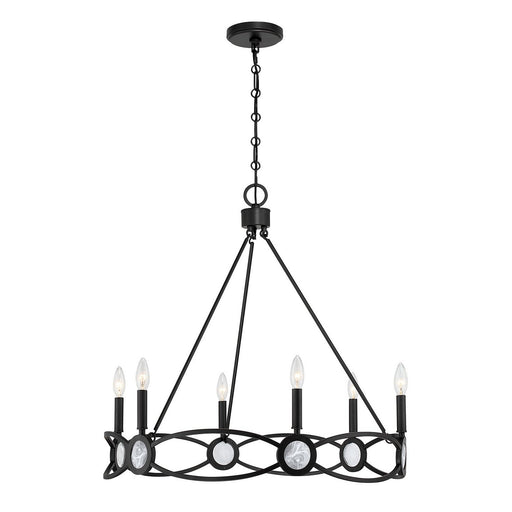 Minette 6-Light Chandelier in Matte Black