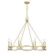 Minette 8-Light Chandelier in Spun Gold
