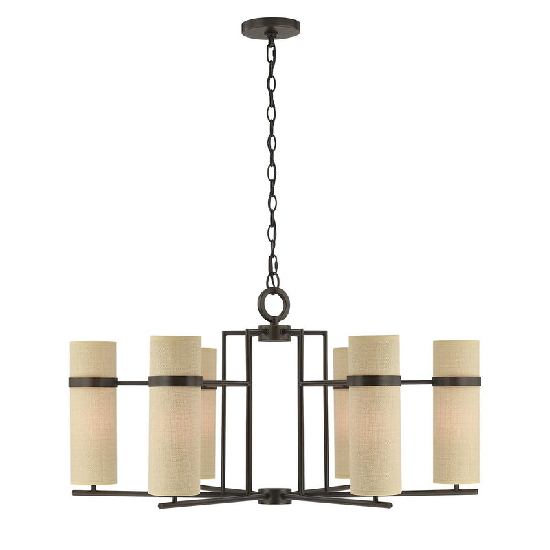 Weston 6-Light Chandelier in Mediterranean Bronze