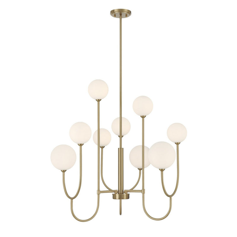 Chester 9-Light Chandelier in Noble Brass