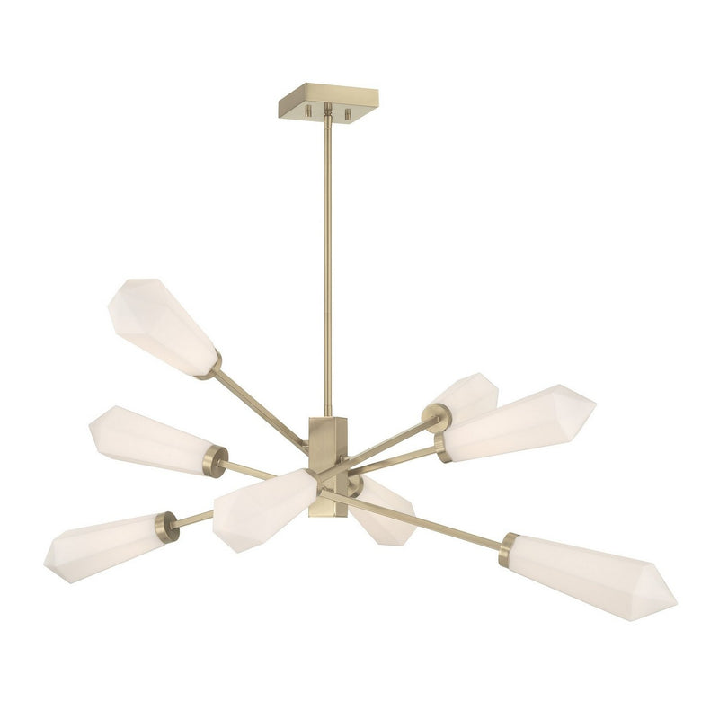 Leland 8-Light Sputnik Chandelier in Noble Brass