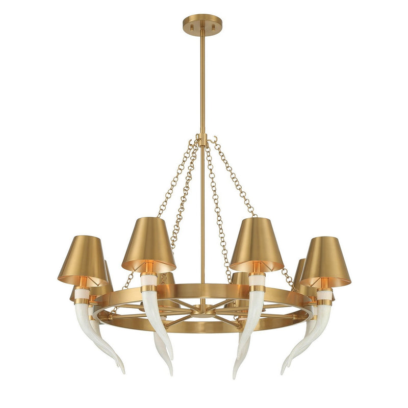 Hearne 8-Light Chandelier in Warm Brass