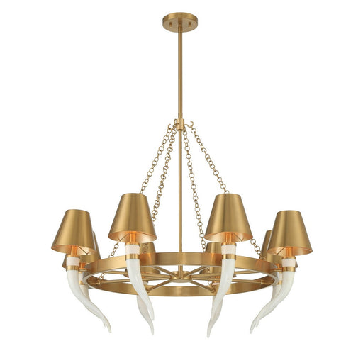 Hearne 8-Light Chandelier in Warm Brass
