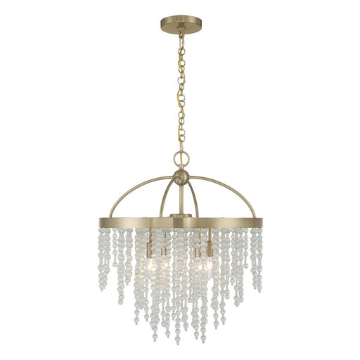 Jeanette 4-Light Cage Pendant in Noble Brass