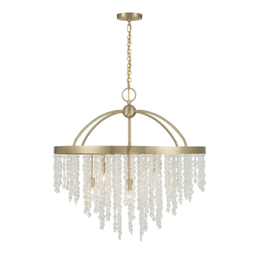 Jeanette 8-Light Cage Pendant in Noble Brass