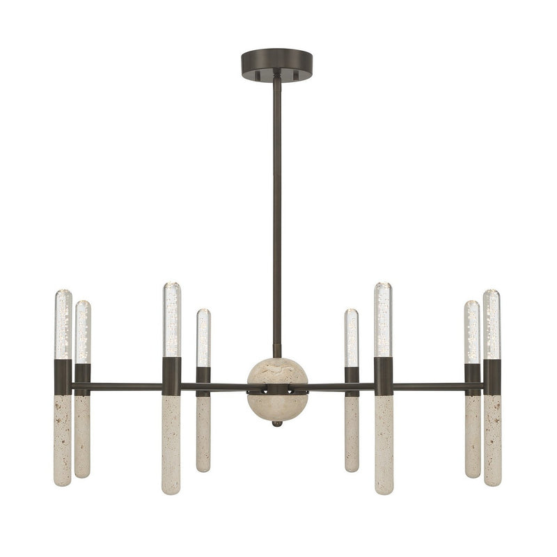 Linden 8-Light LED Chandelier in Mediterranean Bronze