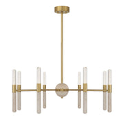 Linden 8-Light LED Chandelier in Warm Brass